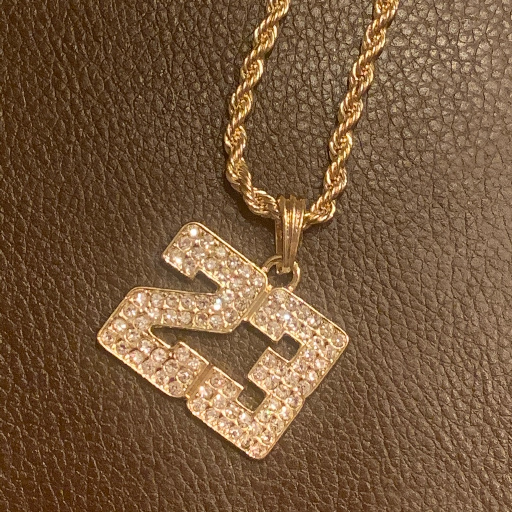 New Hip Hop Bling Pendant 23 Glitz Rope Chain